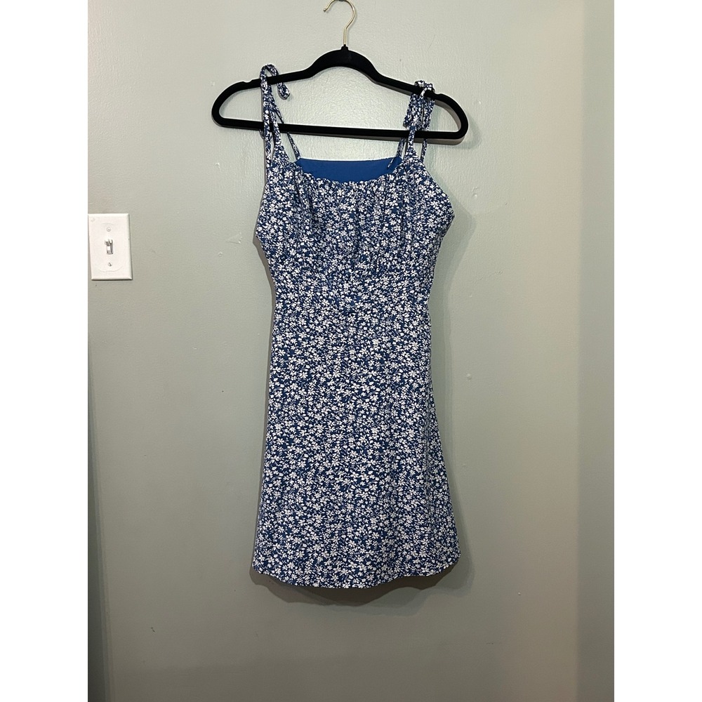 NWT Bluebell Breeze Floral Tie-Strap Mini Dress Womens Size Medium Summer Boho